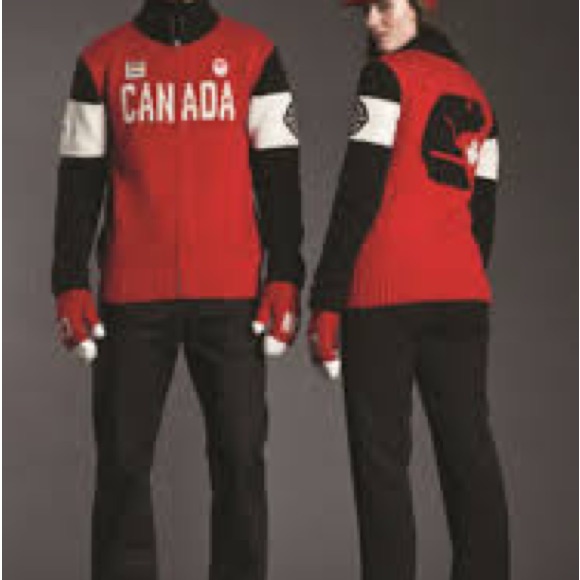 Rare Hudson’s Bay Olympic Games 2014 Canada Wool Zip Up Sweater
